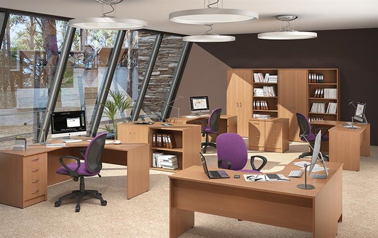 Офисный набор мебели IMAGO - рабочее место, шкафы для документов в Ангарске - изображение 2